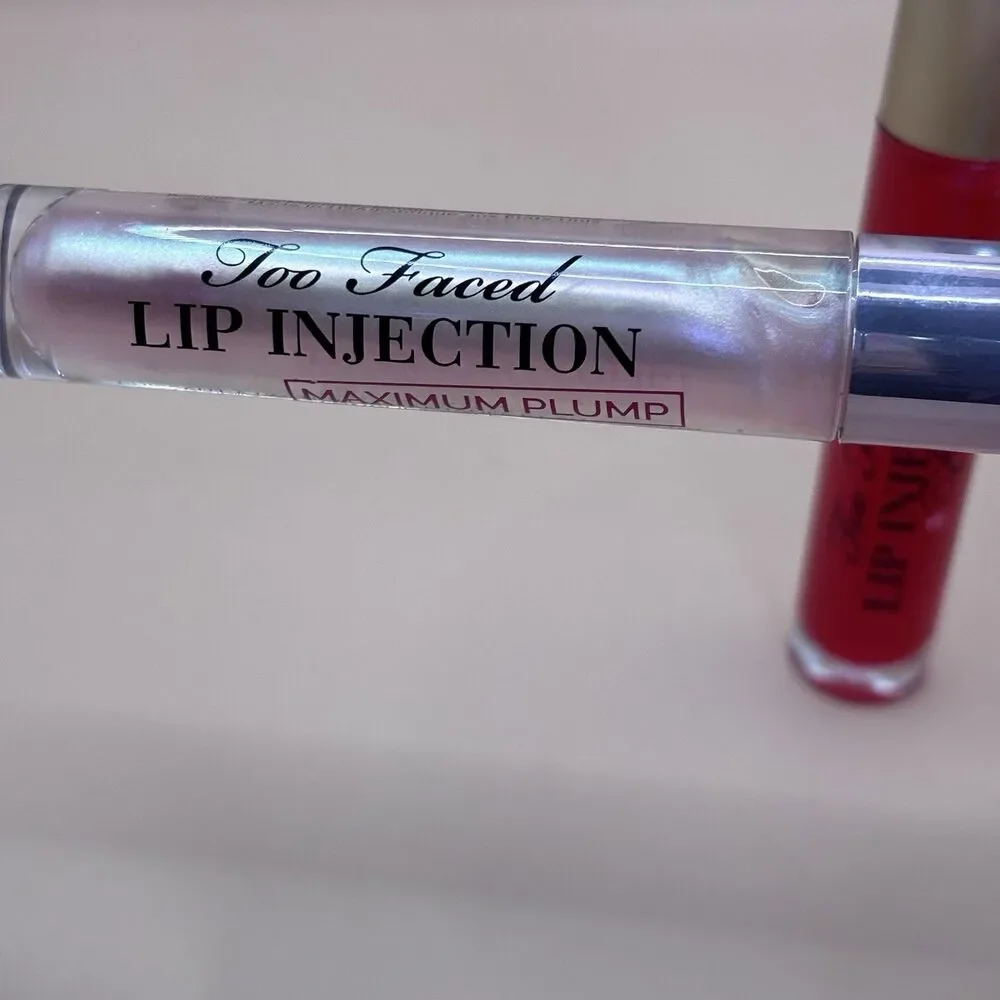Too Faced Lip Injection Extreme  Strawberry Kiss & Maximum  Plump Lip Bundle set